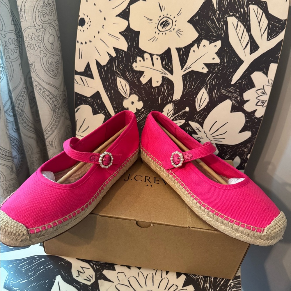 J. Crew Pink Espadrille Shoes Vibrant and Stylish
